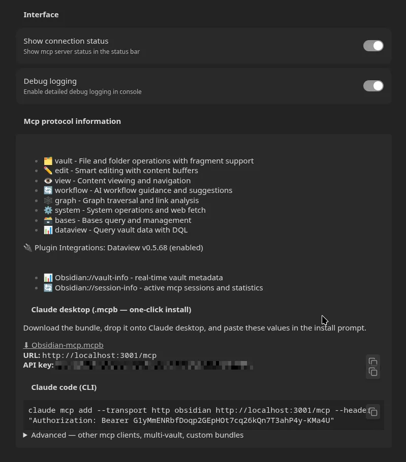 Semantic Notes Vault MCP screenshot