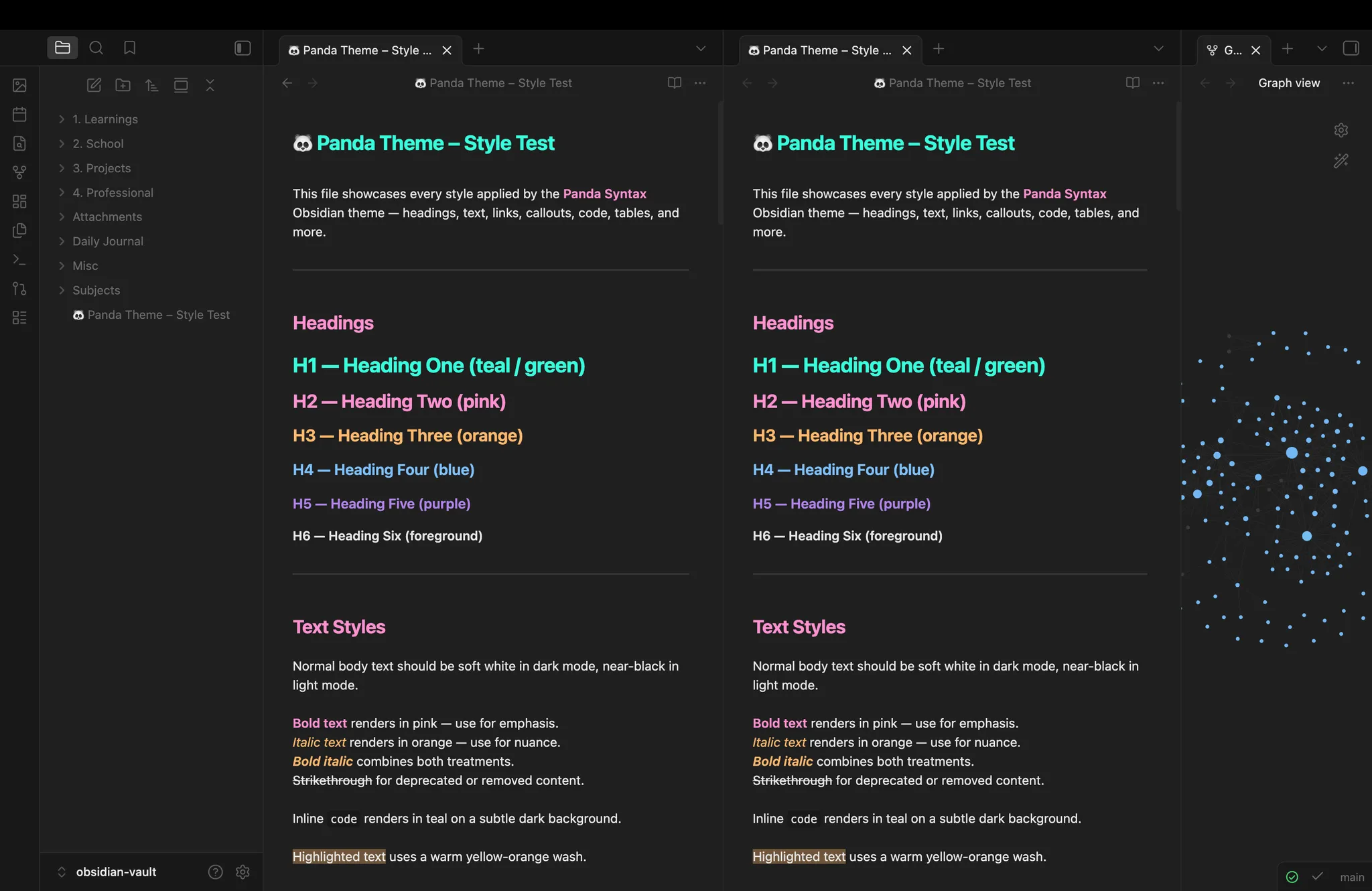 Panda Syntax screenshot