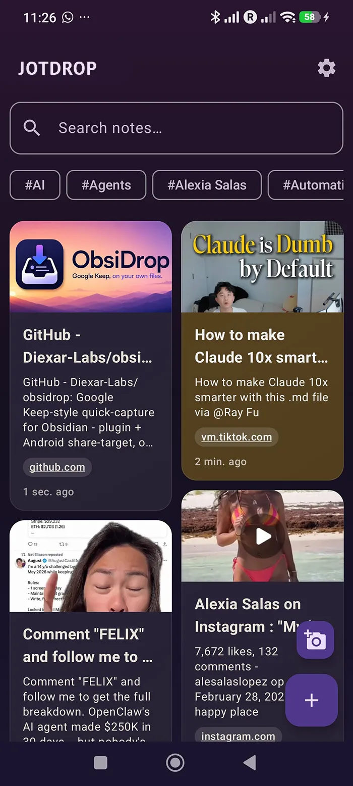 JotDrop screenshot