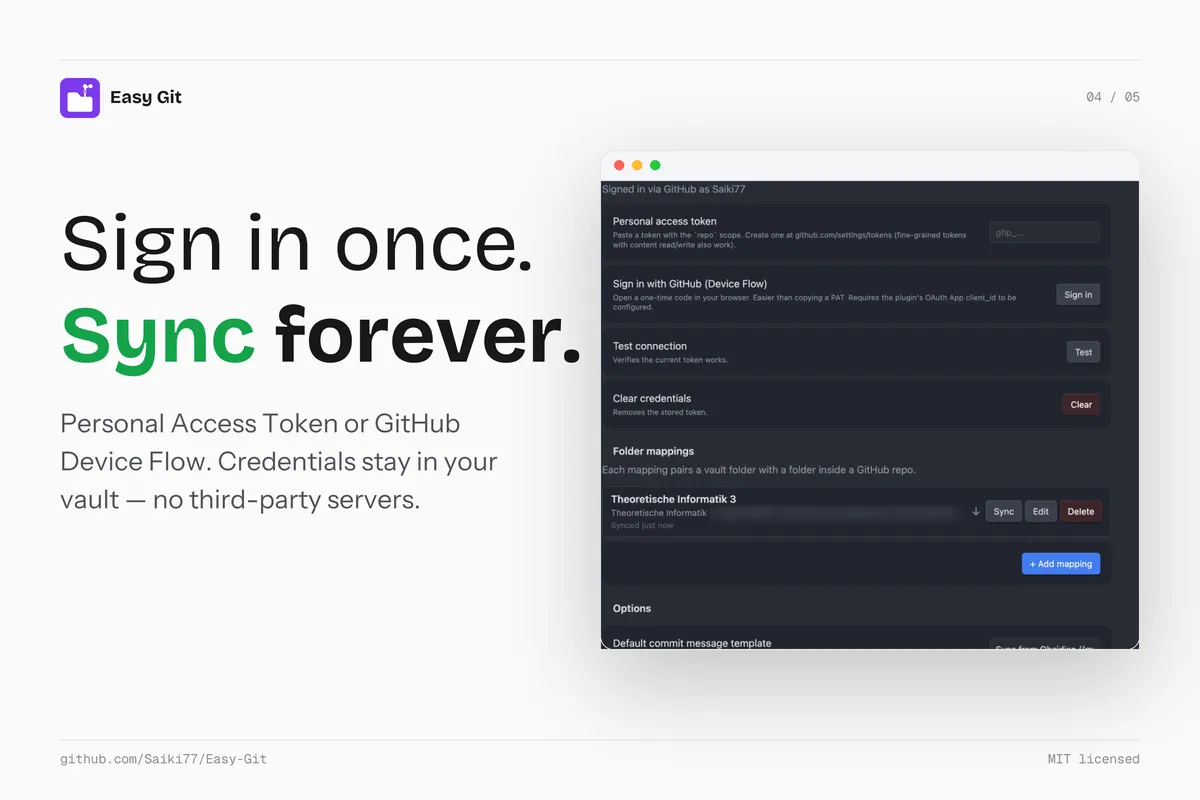 Easy Git screenshot