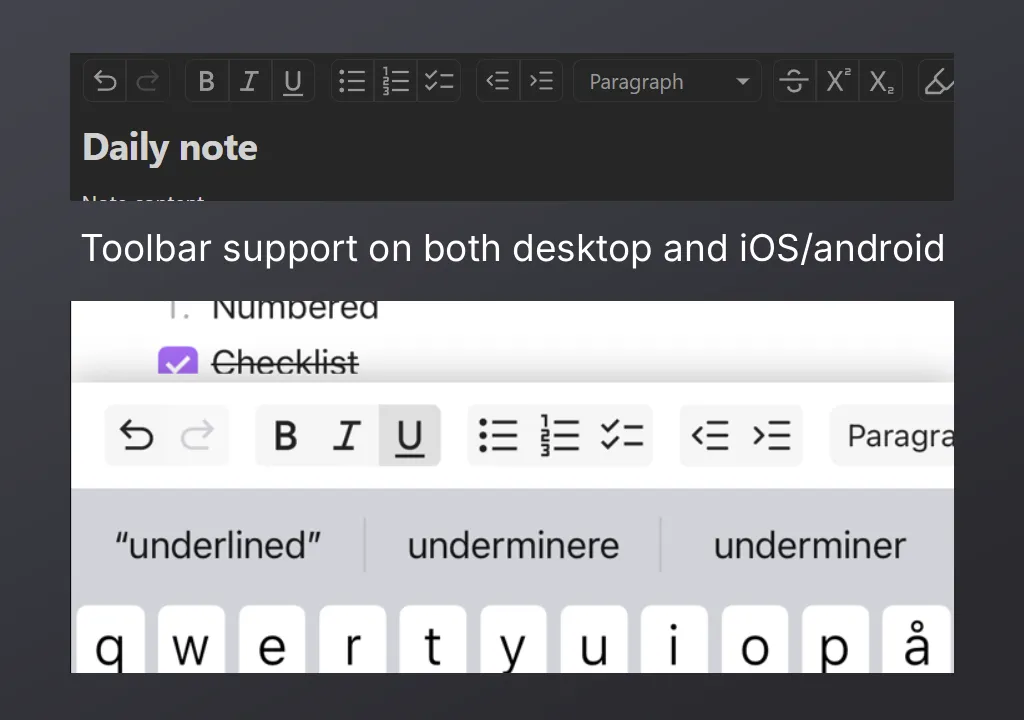 Rich Text Editor screenshot
