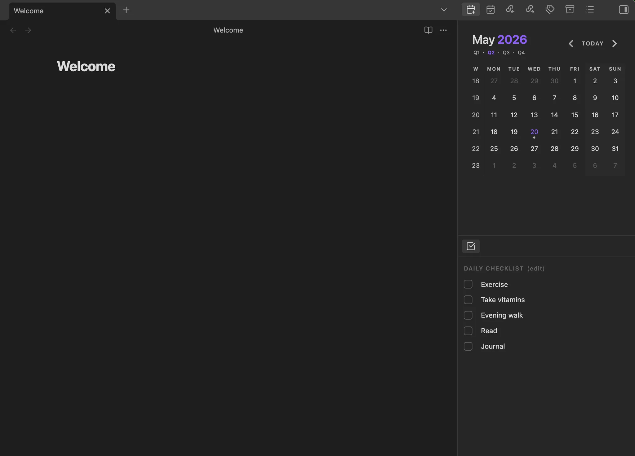 Daily Checklist screenshot