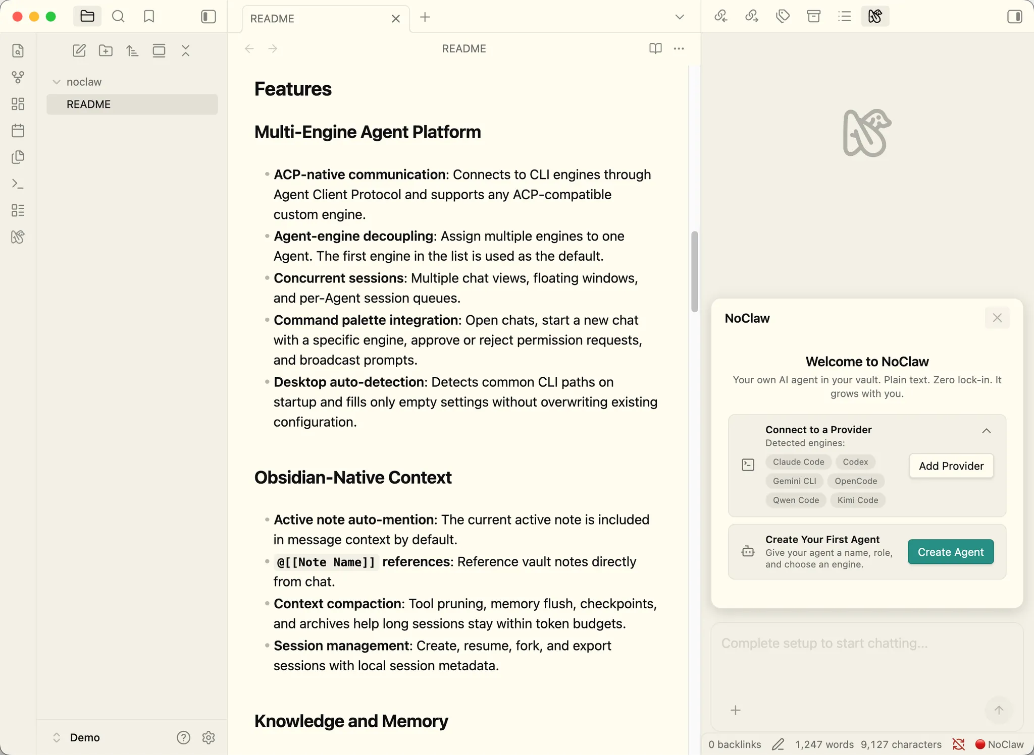 NoClaw screenshot