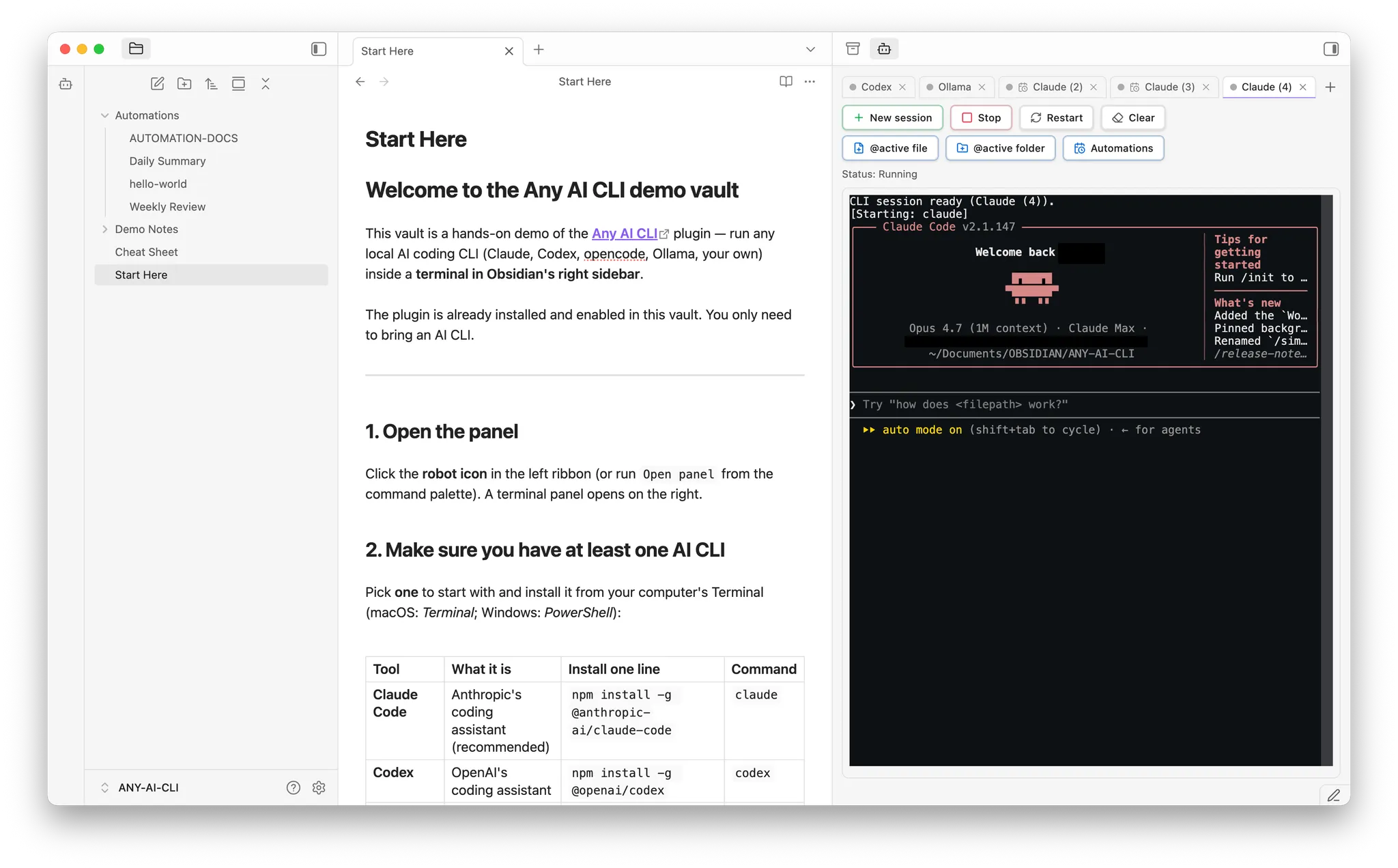 Any AI CLI screenshot