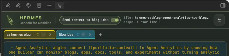 Hermes Console screenshot