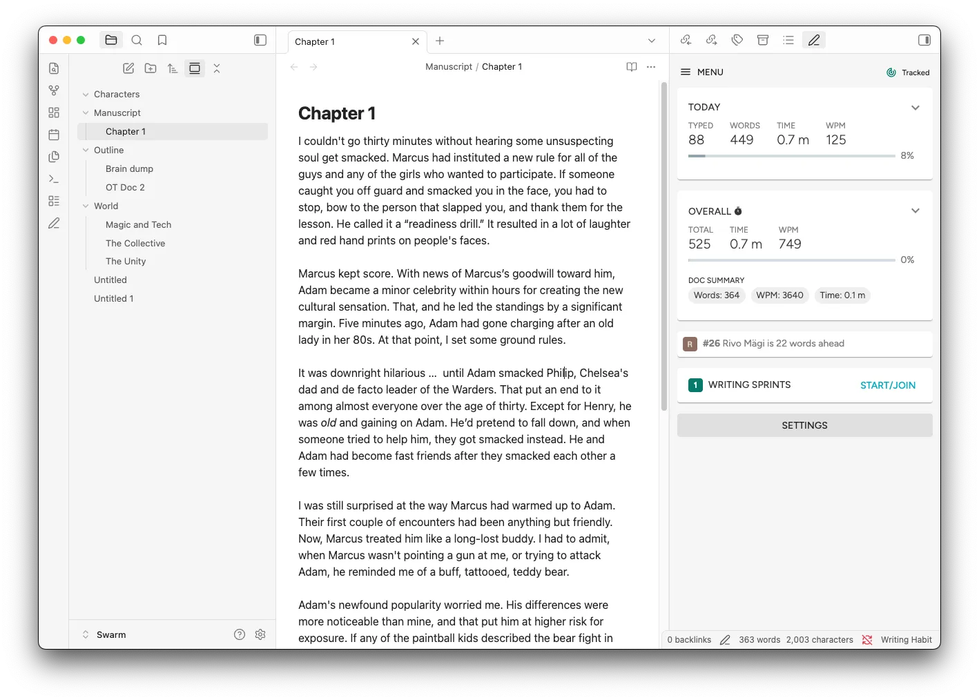 Writing Habit screenshot