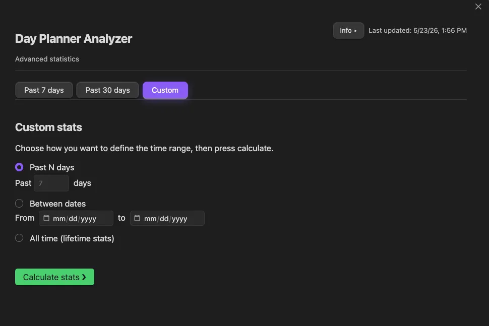 Day Planner Analyzer screenshot