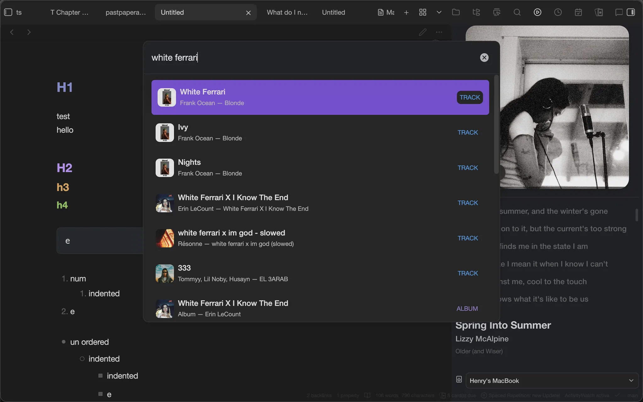 Spotify Control screenshot