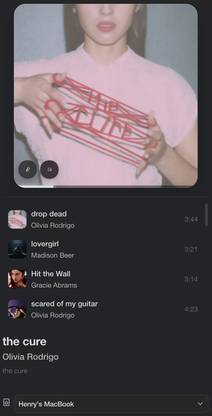 Spotify Control screenshot