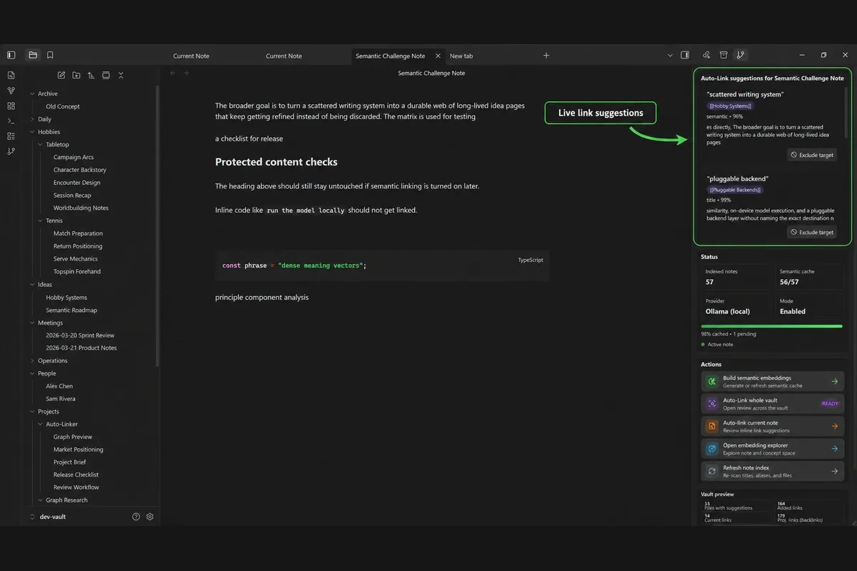 Semantic Auto-Linker screenshot