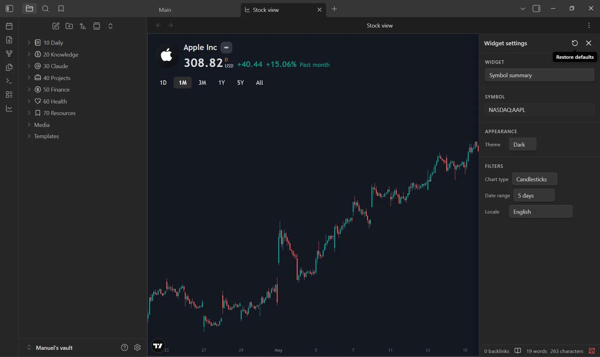 TradingView Widget screenshot