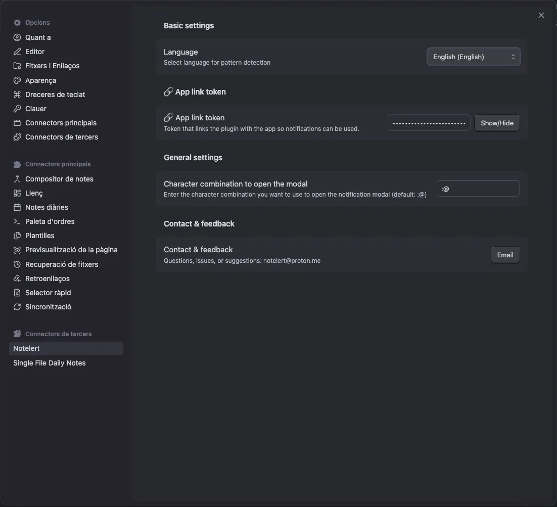 Notelert screenshot