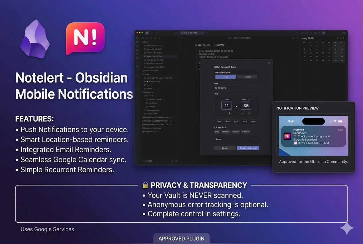 Notelert screenshot