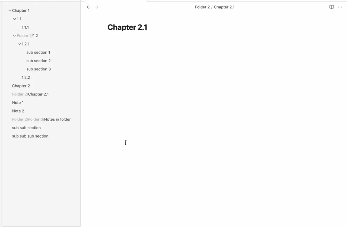 Nested Notes screenshot