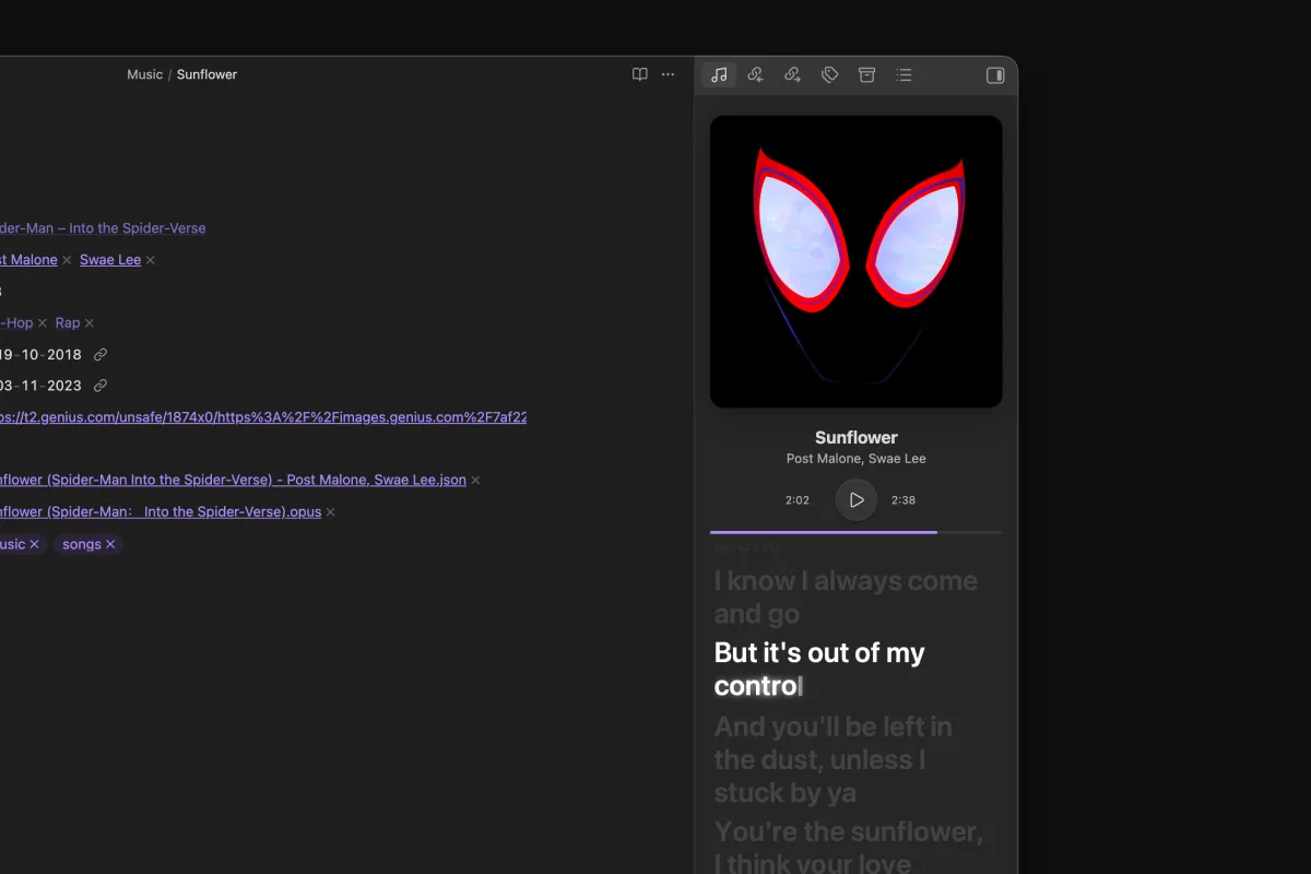 Beautiful Lyrics screenshot