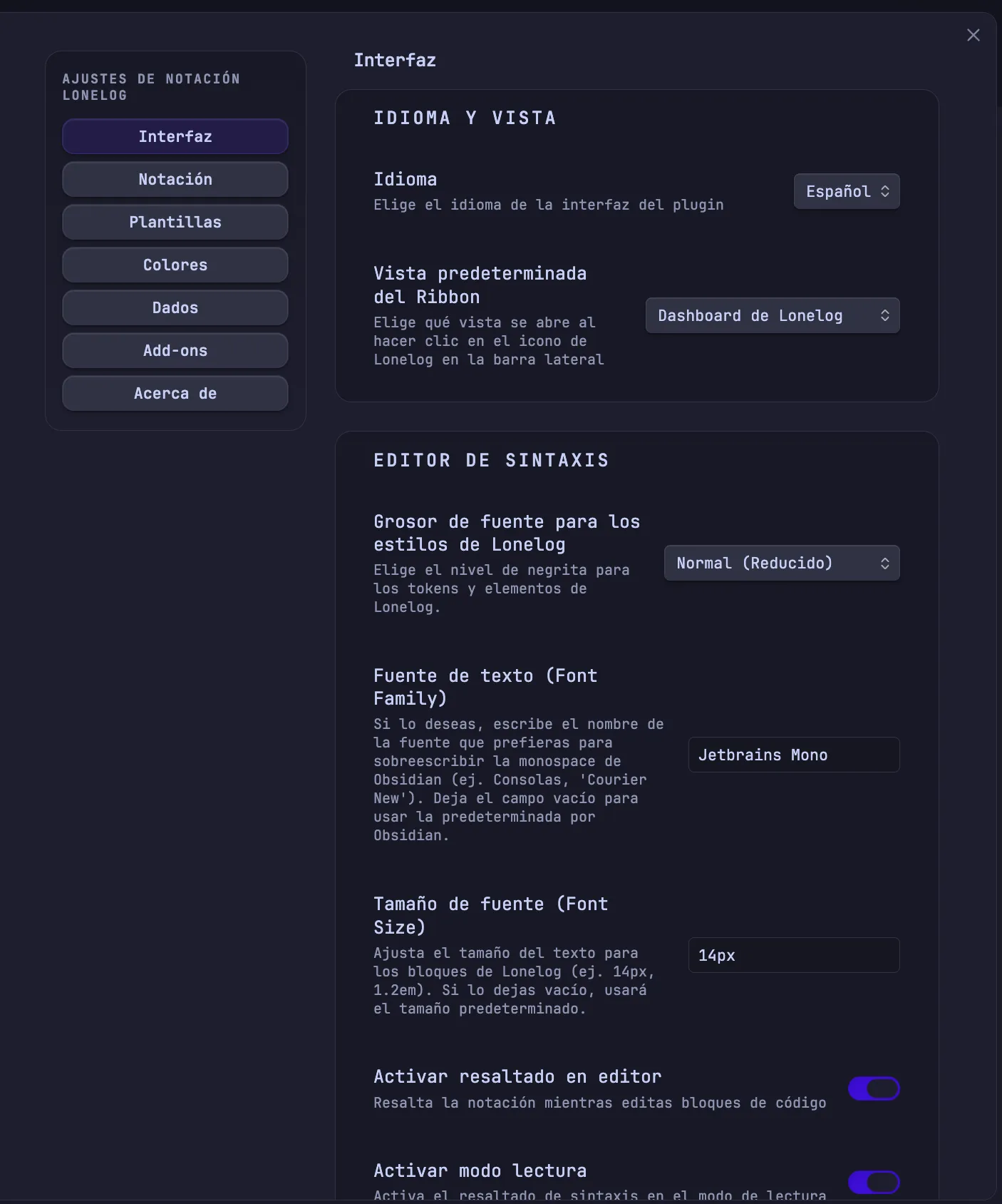 Lonelog screenshot