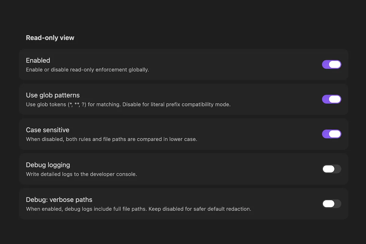 Read Only View screenshot