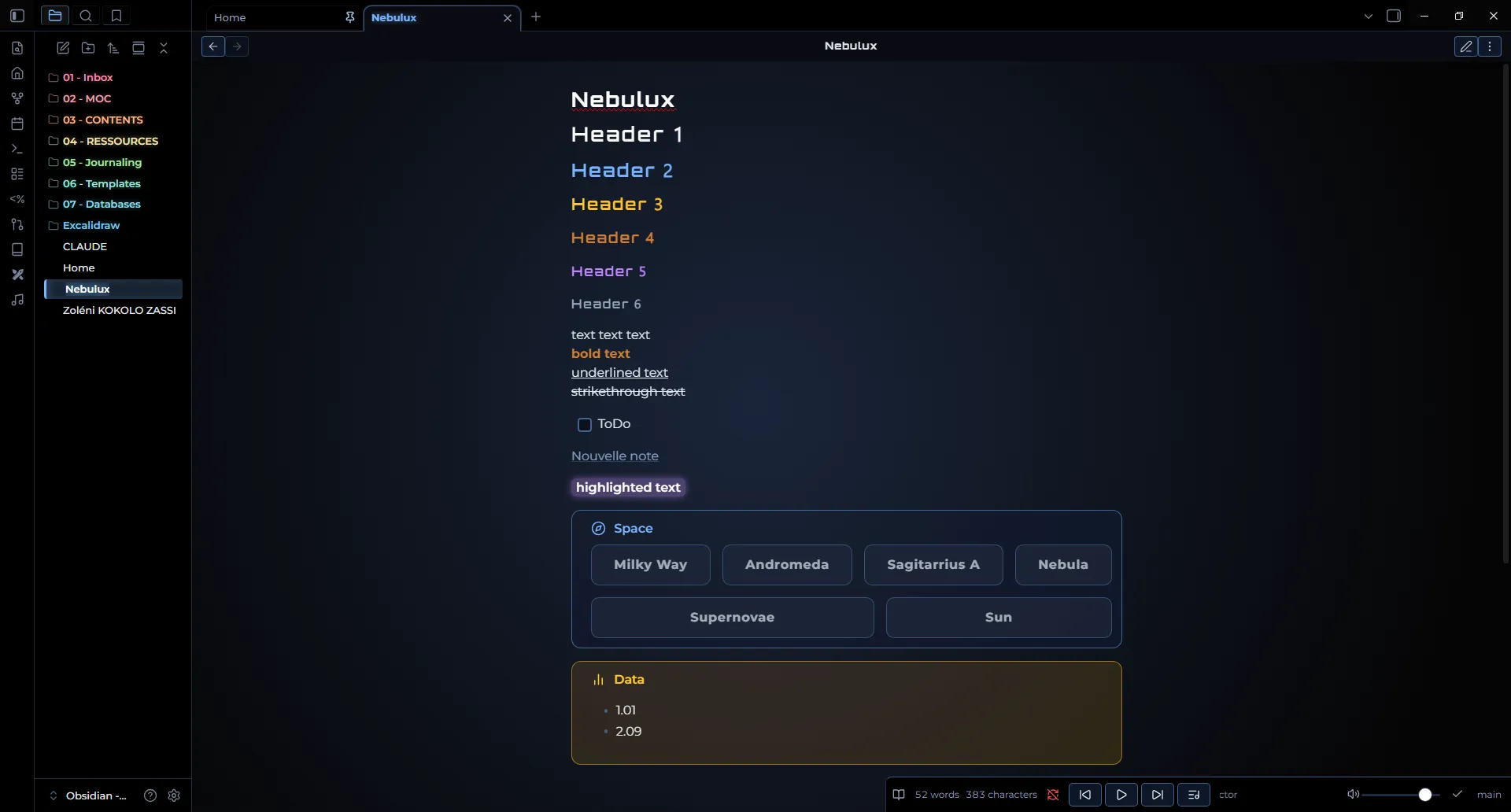 Nebulux screenshot