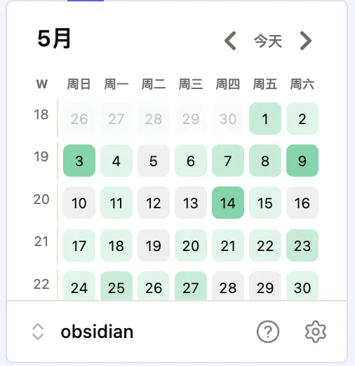 Calendar Heatmap screenshot
