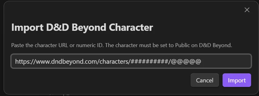 DnD Beyond Importer screenshot