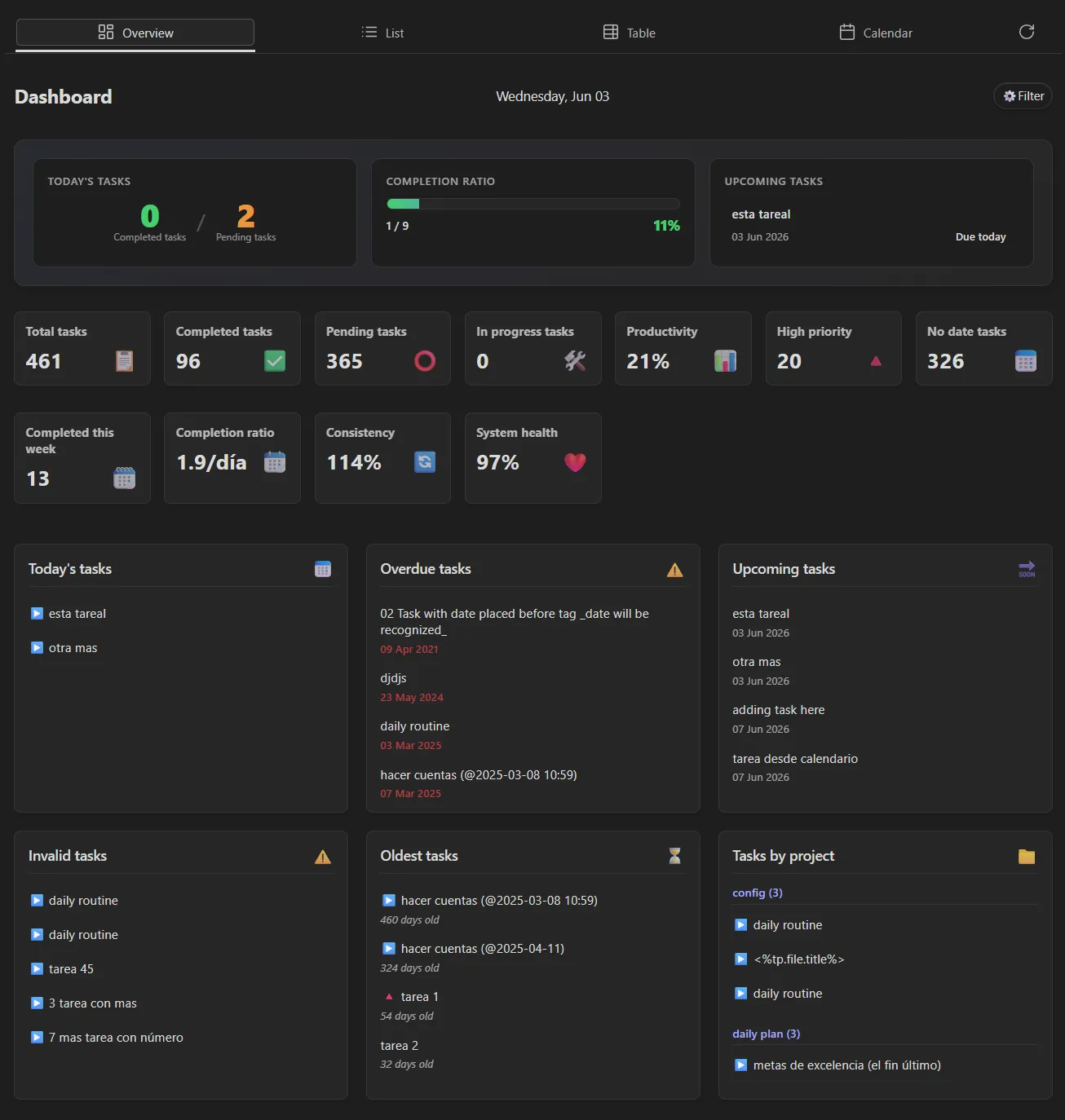 Agenda Tasks screenshot