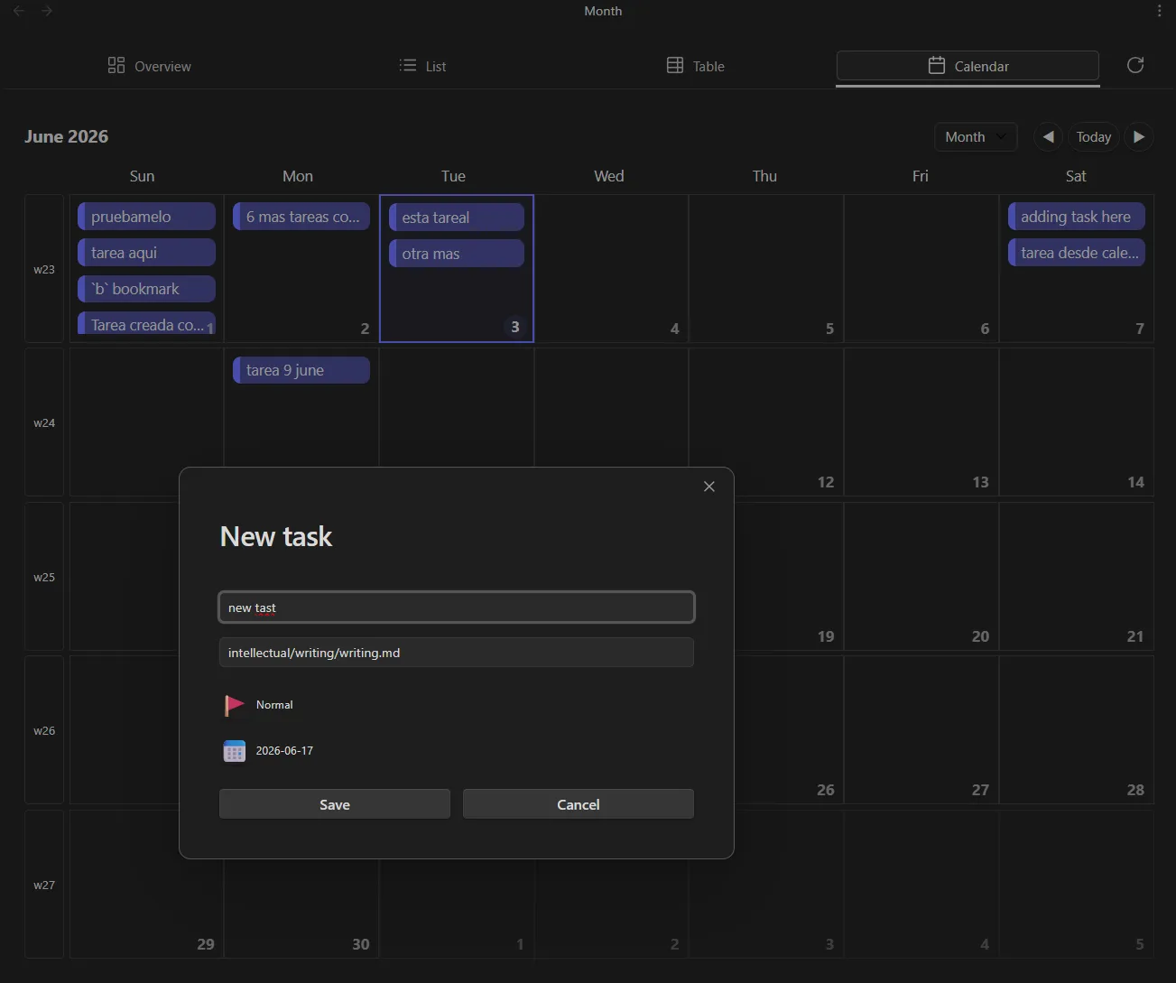 Agenda Tasks screenshot