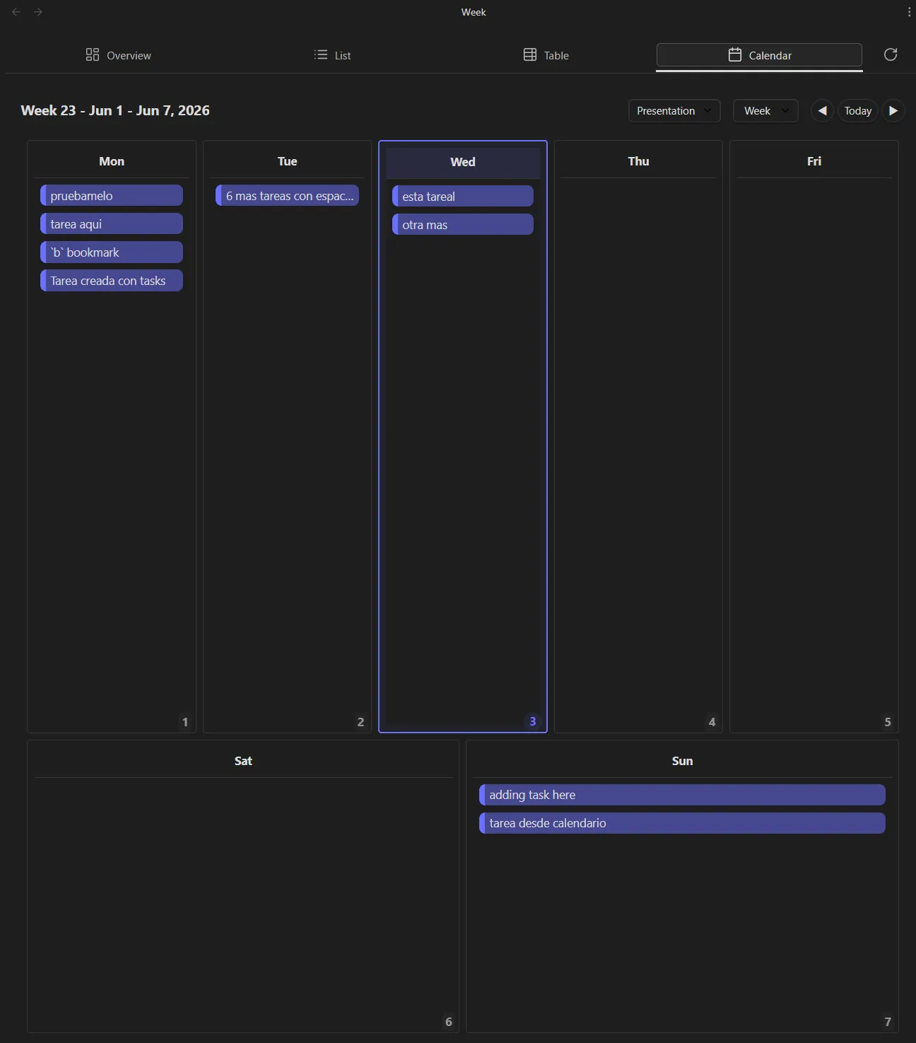 Agenda Tasks screenshot