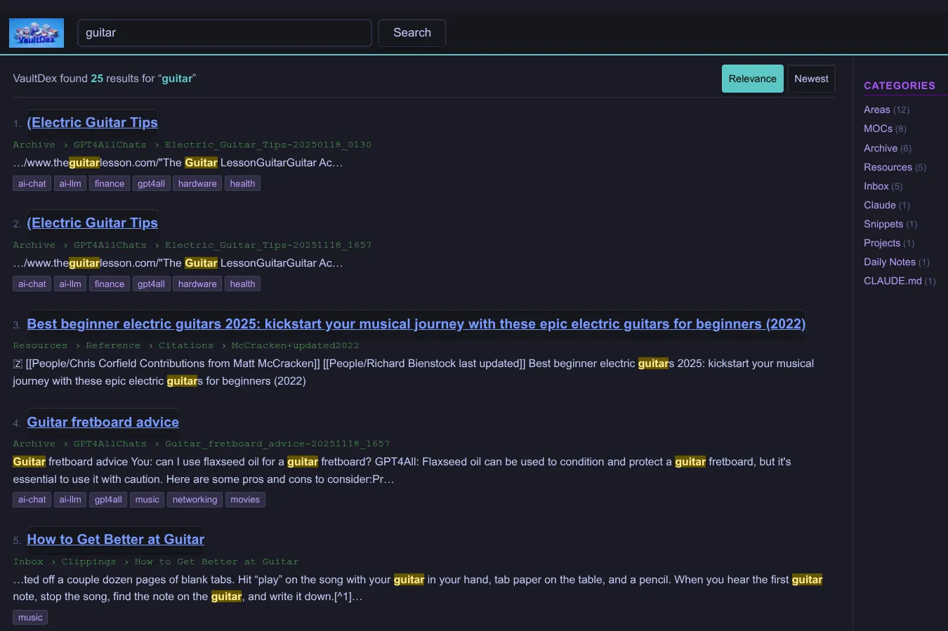 VaultDex screenshot