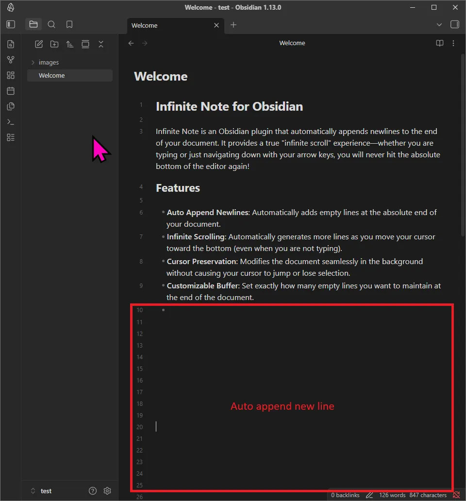 Infinite Note screenshot