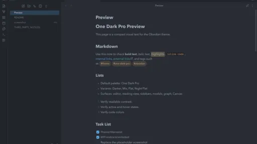 One Dark Pro screenshot