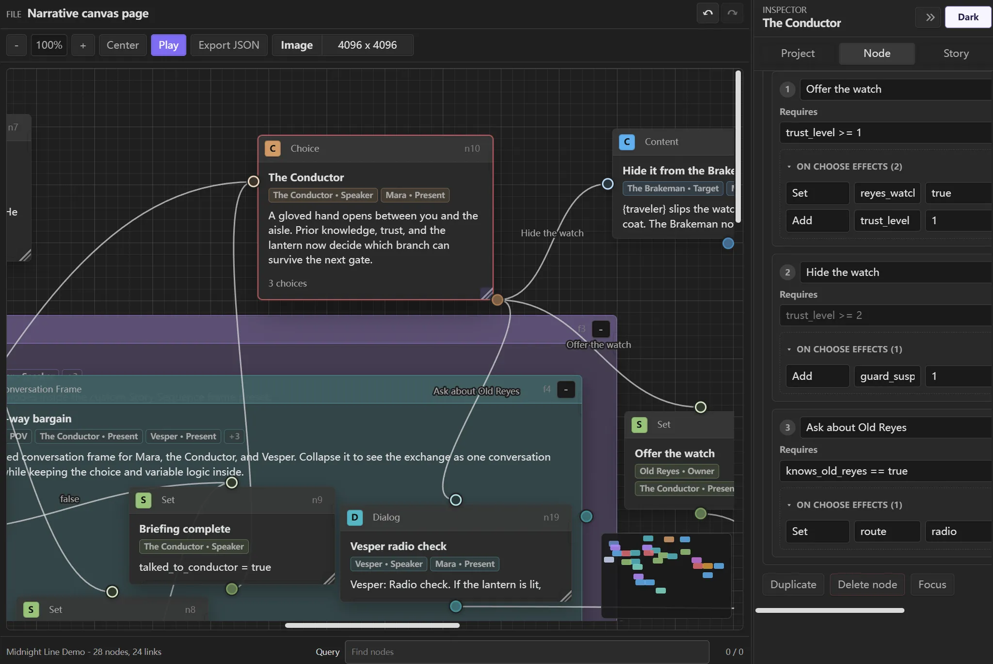 Narrative Canvas screenshot