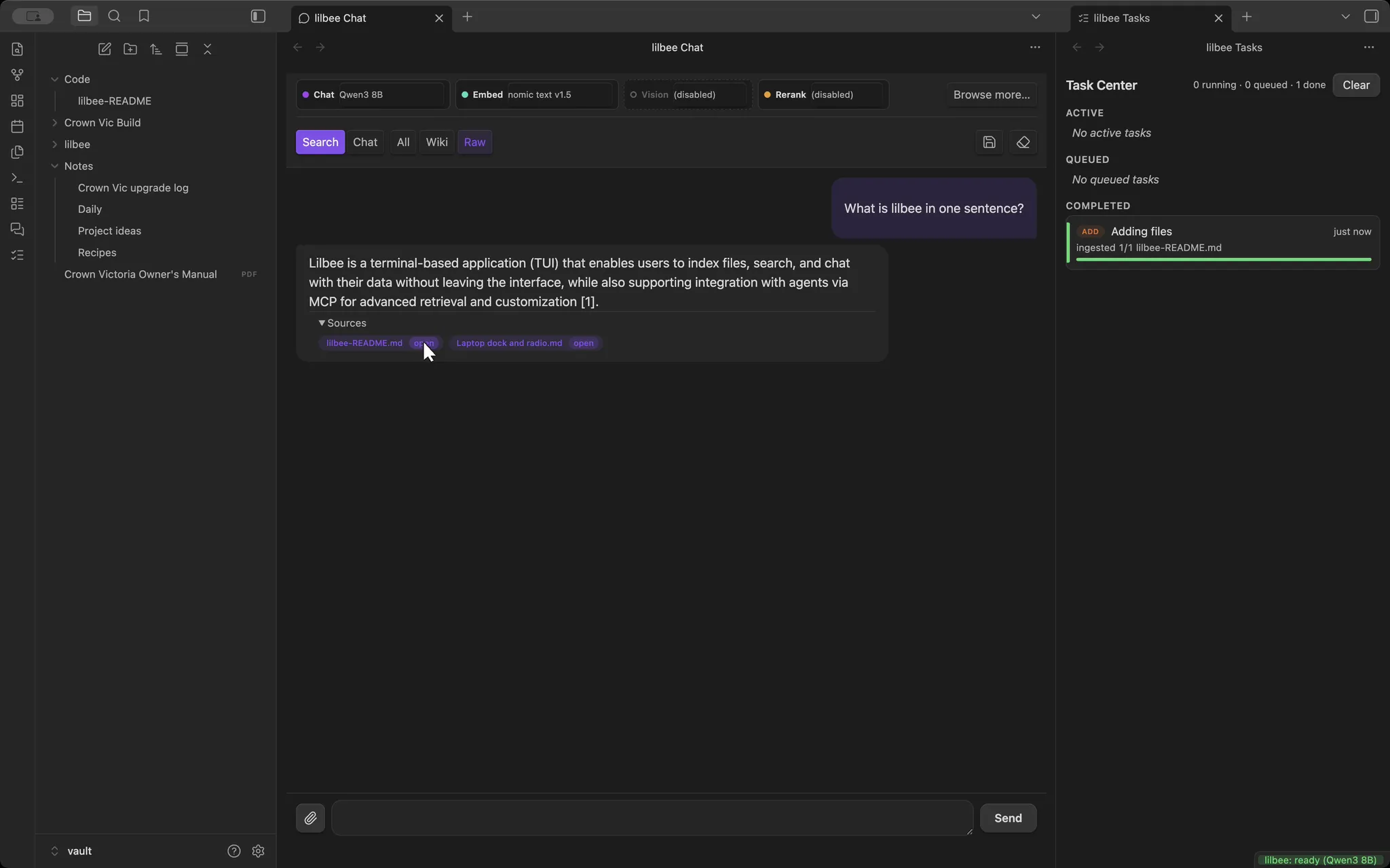 lilbee screenshot
