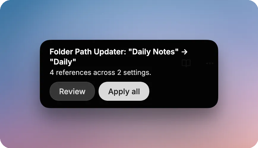 Folder Path Updater - Obsidian Plugin