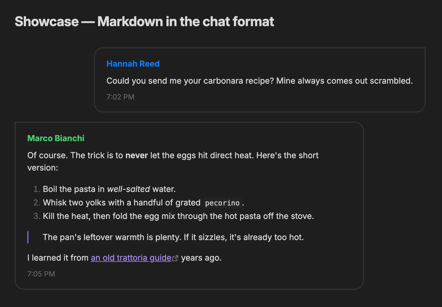 Chat View screenshot