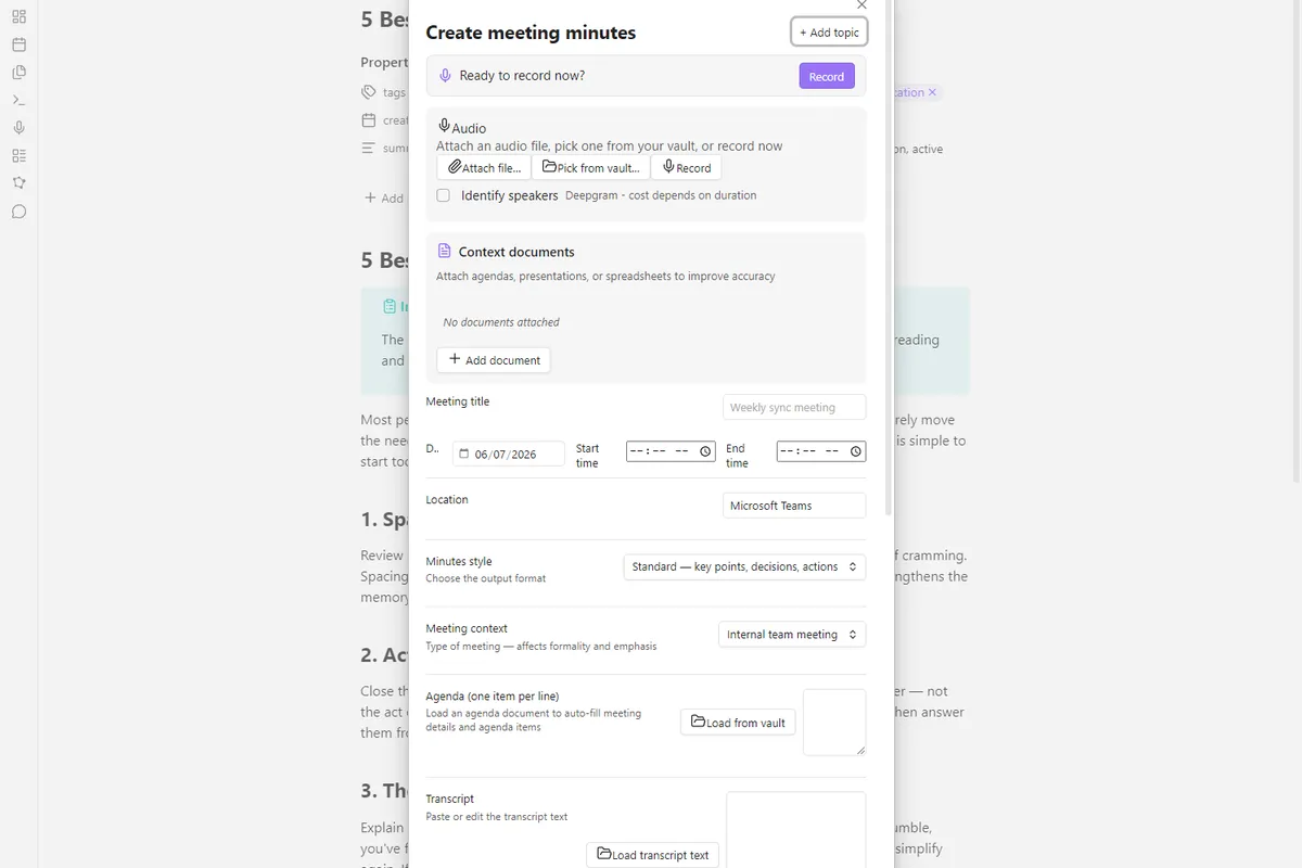 AI Organiser screenshot