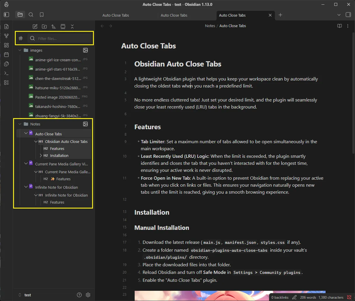 Enhance Navigate Pane screenshot