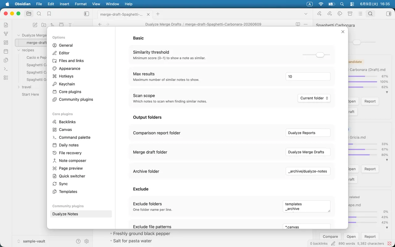 Dualyze Notes screenshot