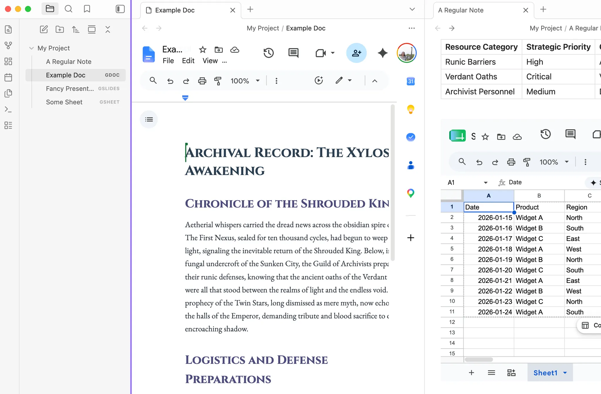 GDocs screenshot