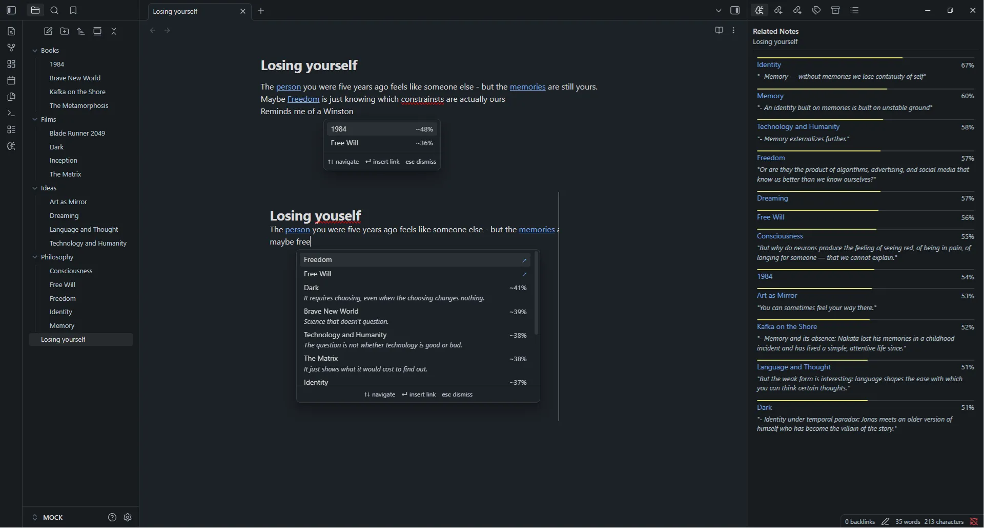 Semantic Backlinks screenshot