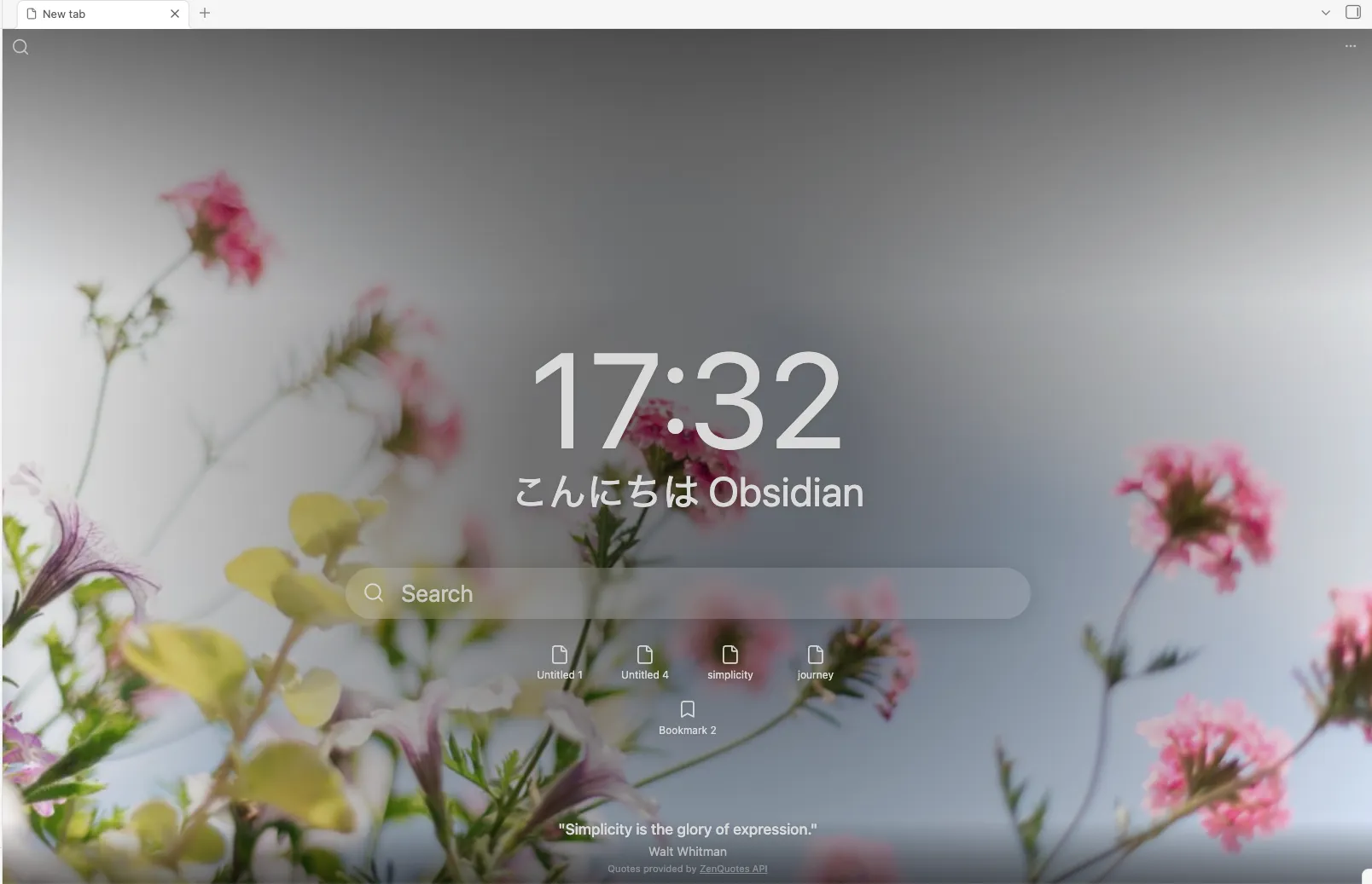 New Tab screenshot