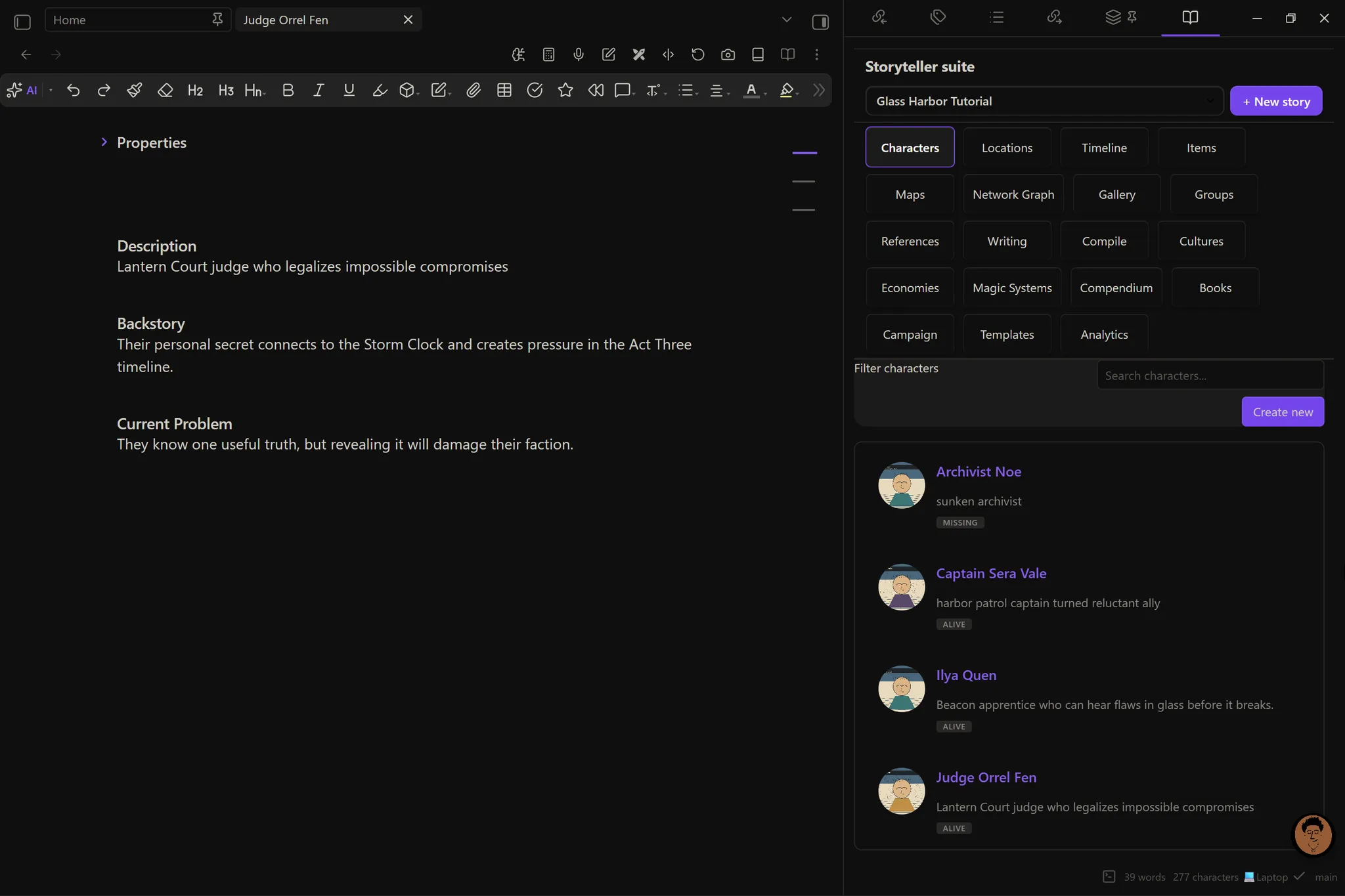 Storyteller Suite screenshot