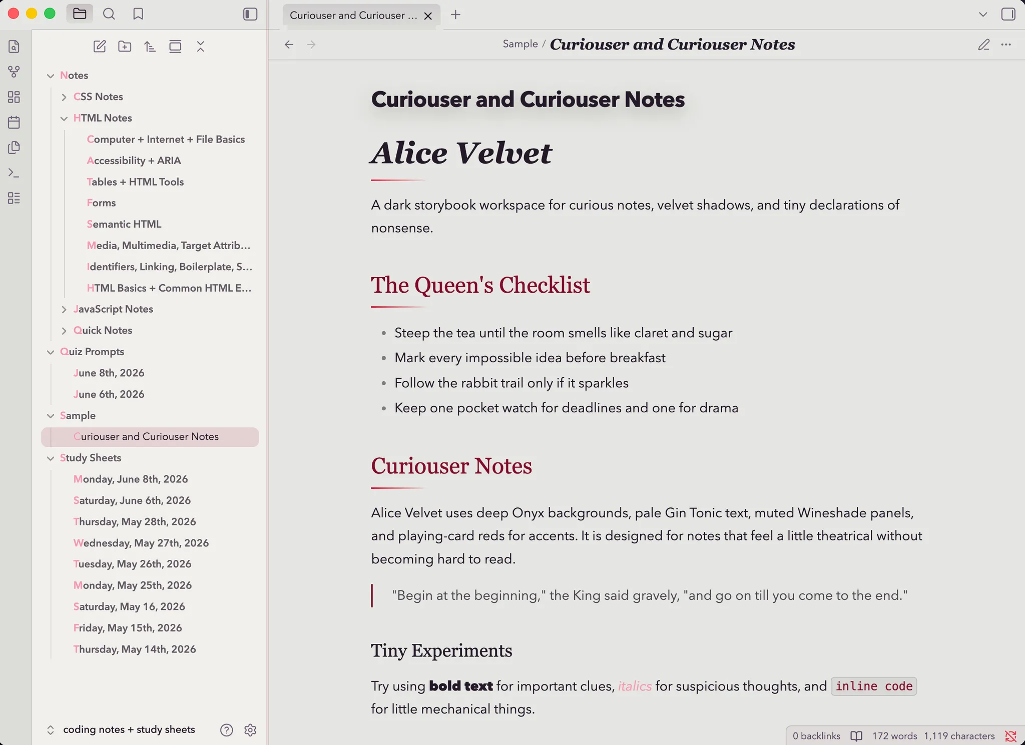 Alice Velvet screenshot