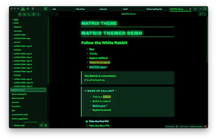 Matrix screenshot