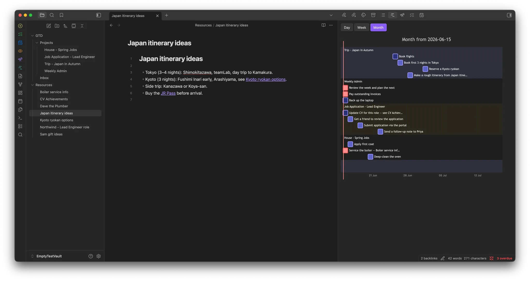 GTD Flow screenshot