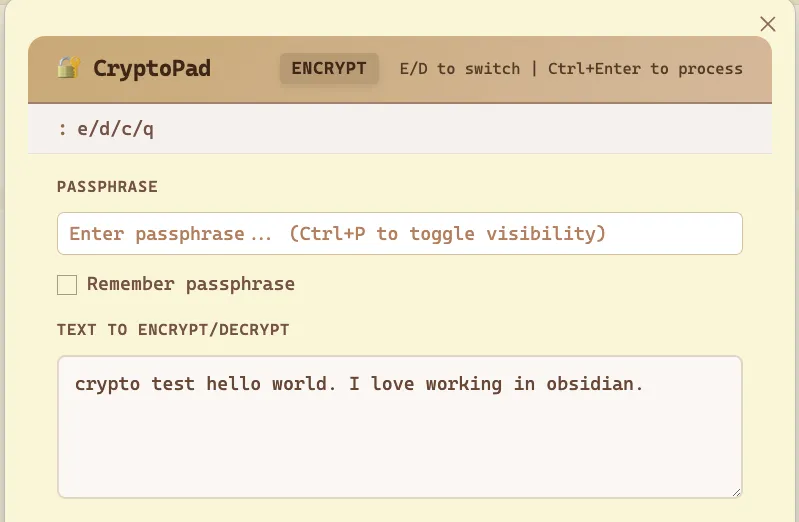 CryptoPad screenshot