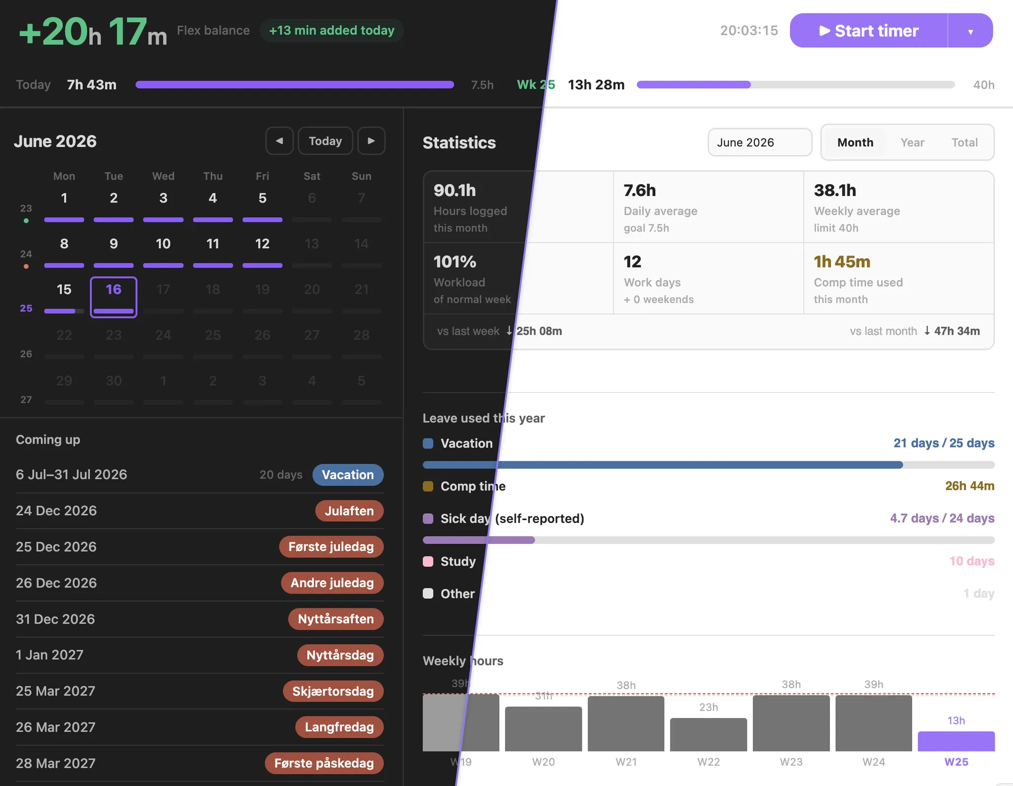 timeflow screenshot