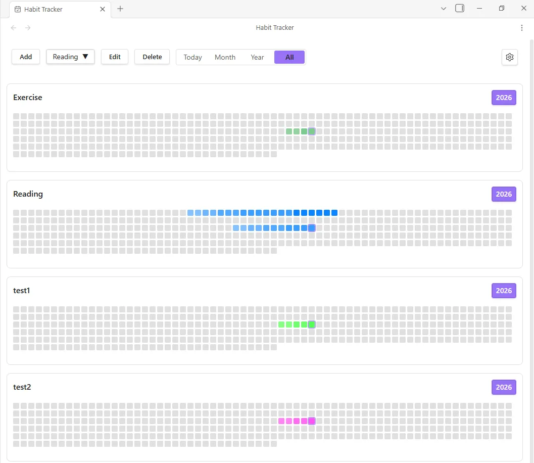 Banshan Habits Tracker screenshot