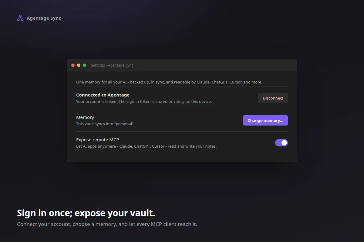 Agentage Sync screenshot