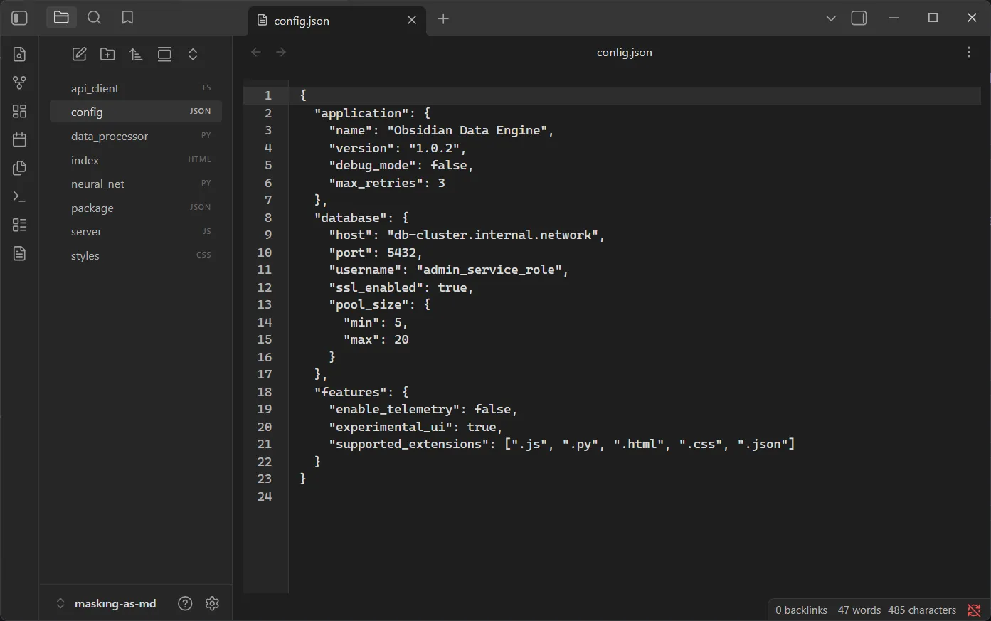 Masking as MD screenshot