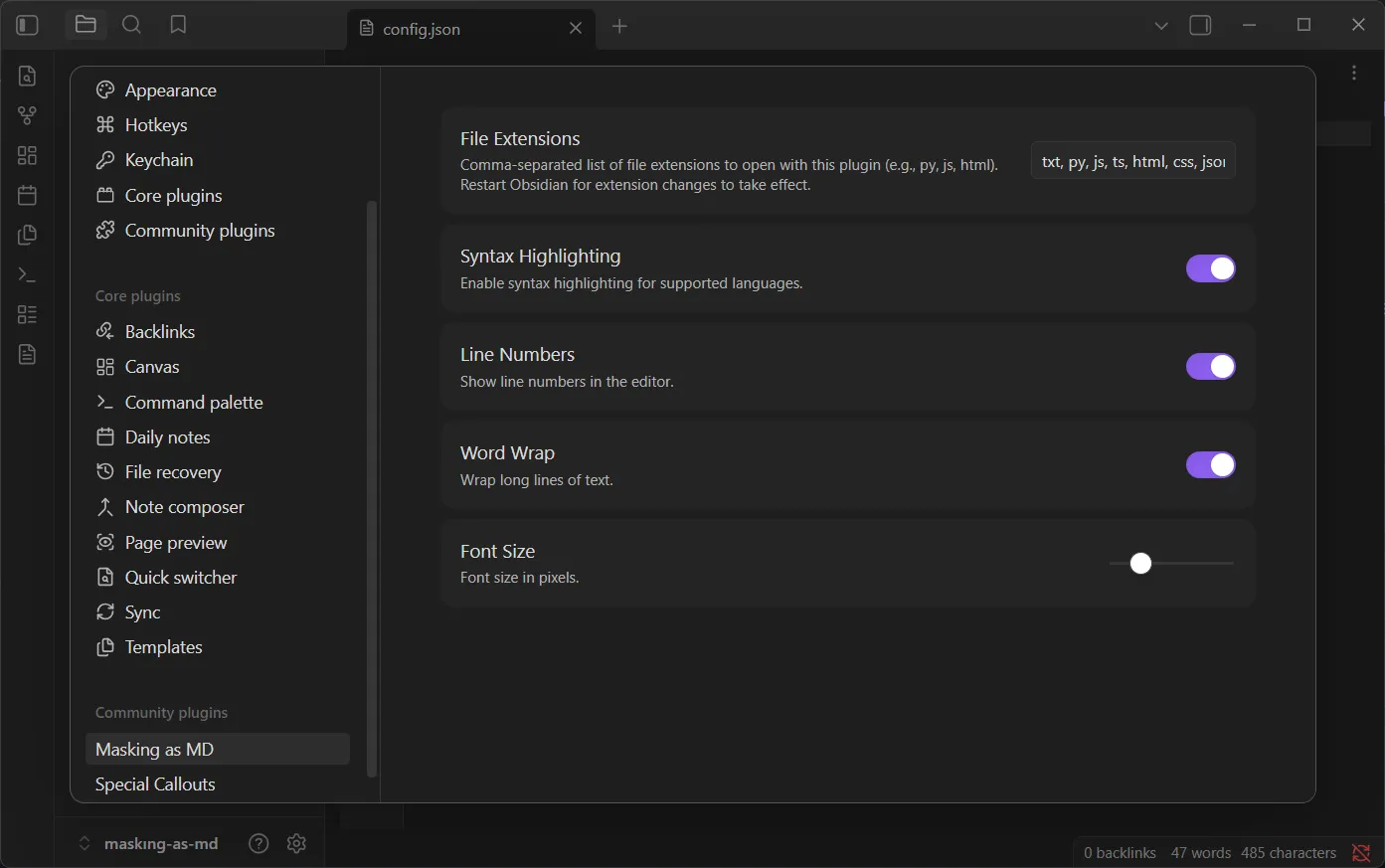 Masking as MD screenshot
